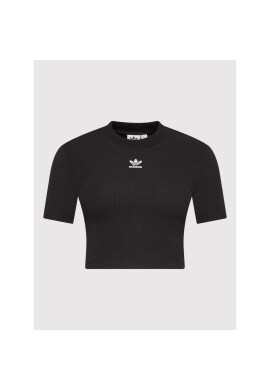 adidas Тишърт adicolor Essentials Rib Cropped HF3395 Черен Regular Fit - Pepit.bg