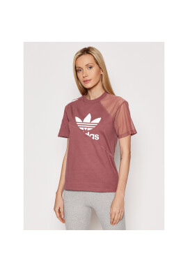 adidas Тишърт adicolor Split Trefoil HC7044 Розов Regular Fit - Pepit.bg
