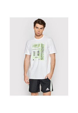 adidas Performance Тишърт Digital Dna Graphic Tee HE4831 Бял Regular Fit - Pepit.bg
