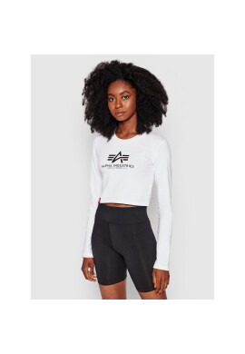 Alpha Industries Блуза Basic Cropped 116076 Бял Slim Fit - Pepit.bg