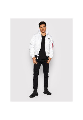 Alpha Industries Яке бомбър Back Print 128113 Бял Regular Fit - Pepit.bg