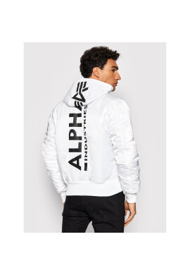 Alpha Industries Яке бомбър Back Print 128113 Бял Regular Fit - Pepit.bg