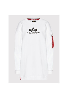 Alpha Industries Суитшърт Basic Logo 128053 Бял Oversize - Pepit.bg