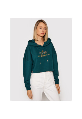 Alpha Industries Суитшърт Basic Print 116057HP Зелен Relaxed Fit - Pepit.bg