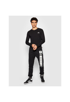 Alpha Industries Тениска с дълъг ръкав Basic Small Logo 198517 Черен Regular Fit - Pepit.bg