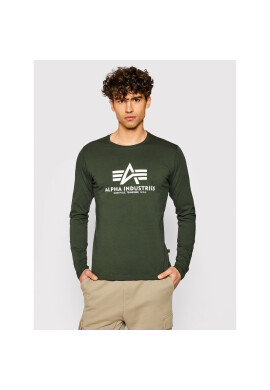 Alpha Industries Тениска с дълъг ръкав Basic T 100510 Зелен Regular Fit - Pepit.bg