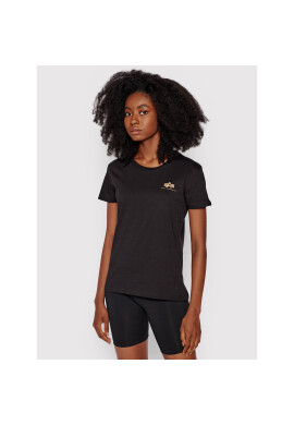 Alpha Industries Тишърт Basic Logo Foil 196054FP Черен Regular Fit - Pepit.bg