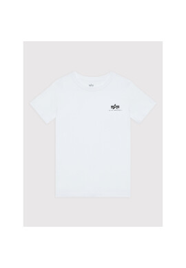 Alpha Industries Тишърт Basic Small Logo 196704 Бял Regular Fit - Pepit.bg