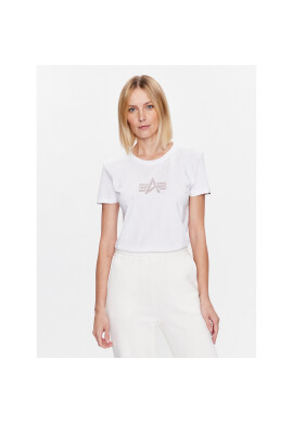 Alpha Industries Тишърт Crystal 136063 Бял Regular Fit - Pepit.bg