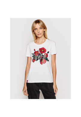 Alpha Industries Тишърт Flower Logo 126063 Бял Regular Fit - Pepit.bg