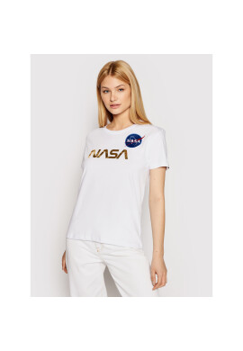 Alpha Industries Тишърт Nasa Pm 198053 Бял Regular Fit - Pepit.bg