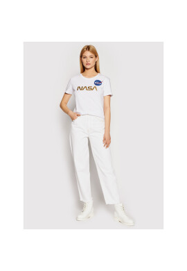 Alpha Industries Тишърт Nasa Pm 198053 Бял Regular Fit - Pepit.bg