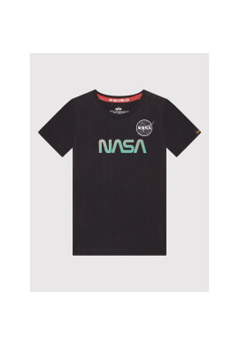 Alpha Industries Тишърт Nasa Rainbow Reflective 198718RR Черен Regular Fit - Pepit.bg
