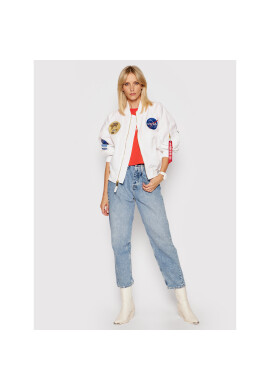 Alpha Industries Яке бомбър 116005 Бял Oversize - Pepit.bg