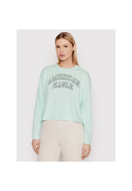 American Eagle Блуза 030-1305-9904 Зелен Relaxed Fit - Pepit.bg