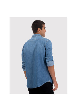 American Eagle дънкова риза 015-0153-2182 Син Slim Fit - Pepit.bg