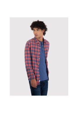 American Eagle Риза 015-0153-2181 Червен Slim Fit - Pepit.bg
