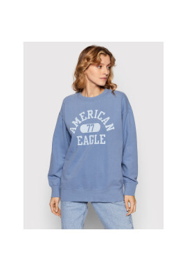American Eagle Суитшърт 045-1457-1638 Син Relaxed Fit - Pepit.bg