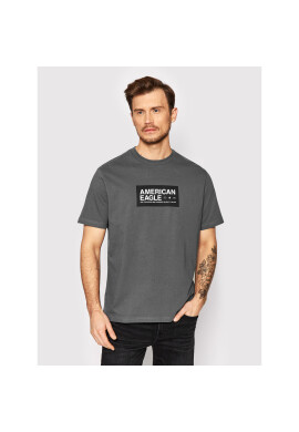 American Eagle Тишърт 016-0160-4797 Сив Standard Fit - Pepit.bg