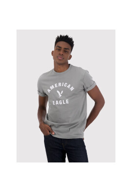 American Eagle Тишърт 016-0181-5396 Сив Standard Fit - Pepit.bg