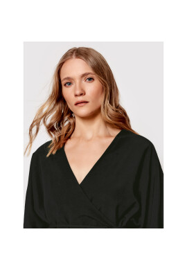 Americanos Блуза Vermont Wrap Черен Relaxed Fit - Pepit.bg