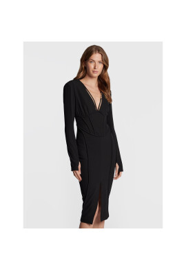 Babylon Коктейлна рокля R_E00788 Черен Slim Fit - Pepit.bg
