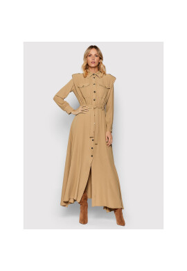 Babylon Рокля тип риза O_MF0519 Бежов Regular Fit - Pepit.bg