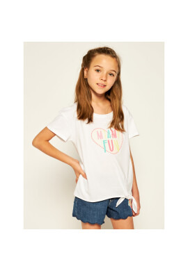 Billieblush Тишърт U15718 Бял Regular Fit - Pepit.bg