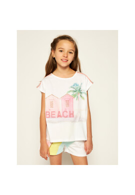 Billieblush Тишърт U15740 Бял Regular Fit - Pepit.bg