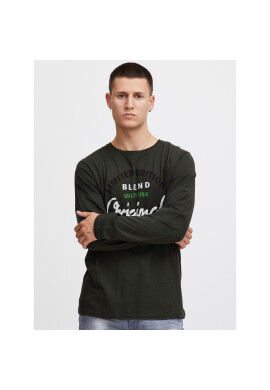 Blend Тениска с дълъг ръкав 20715771 Зелен Regular Fit - Pepit.bg