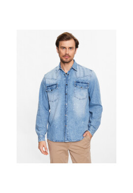 Boss дънкова риза Lebop 50495881 Син Relaxed Fit - Pepit.bg