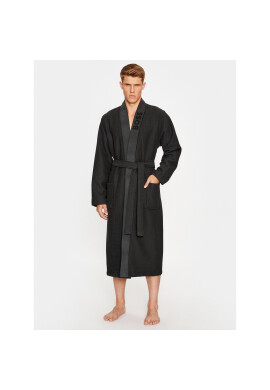 Boss Халат Waffle Kimono 50469787 Черен - Pepit.bg