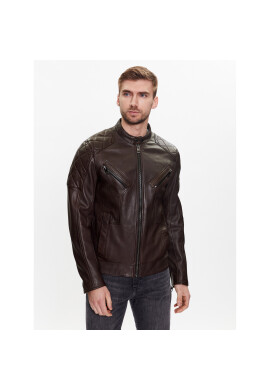 Boss Кожено яке 50485083 Кафяв Slim Fit - Pepit.bg