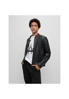 Boss Кожено яке 50492783 Черен Slim Fit - Pepit.bg