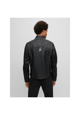 Boss Кожено яке 50492783 Черен Slim Fit - Pepit.bg