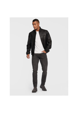 Boss Кожено яке Jasis 50476955 Черен Regular Fit - Pepit.bg