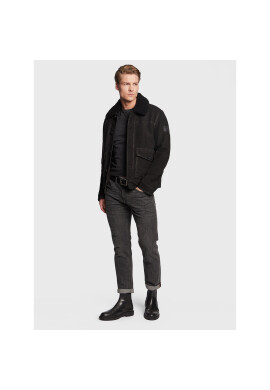 Boss Кожено яке Jucker 50482205 Черен Regular Fit - Pepit.bg