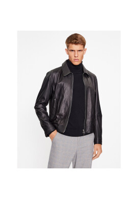 Boss Кожено яке Mapson3 50499425 Черен Regular Fit - Pepit.bg