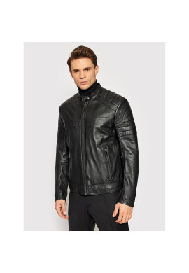Boss Кожено яке Junow1 50461445 Черен Slim Fit - Pepit.bg