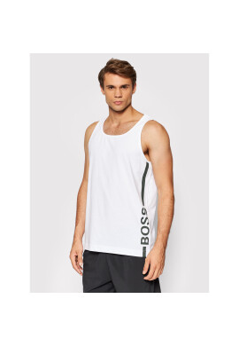 Boss Мъжки топ Beach 50446595 Бял Regular Fit - Pepit.bg