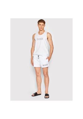 Boss Мъжки топ Beach 50469301 Бял Regular Fit - Pepit.bg