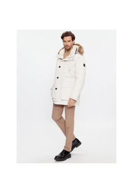 Boss Пухено яке Dadico 50499371 Екрю Regular Fit - Pepit.bg