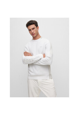 Boss Пуловер 50493767 Бял Regular Fit - Pepit.bg