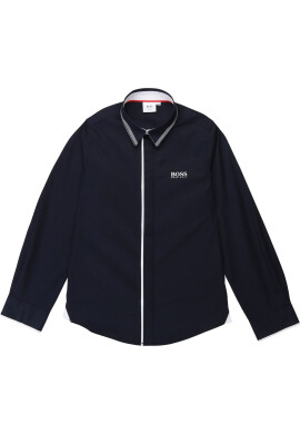 Boss Риза J25E01 D Тъмносин Slim Fit - Pepit.bg