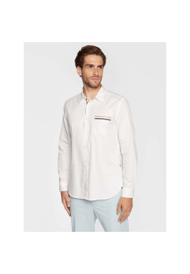 Boss Риза Roger_P 50477886 Бял Slim Fit - Pepit.bg