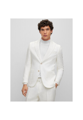 Boss Сако H-Hutson-Peak-232 50489376 Бял Slim Fit - Pepit.bg