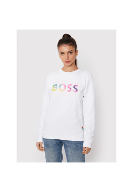 Boss Суитшърт W_Equal 50477836 Бял Relaxed Fit - Pepit.bg