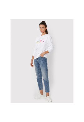 Boss Суитшърт W_Equal 50477836 Бял Relaxed Fit - Pepit.bg