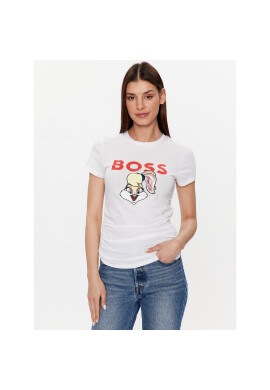 Boss Тишърт 50484941 Бял Slim Fit - Pepit.bg