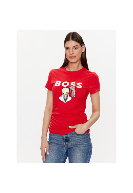 Boss Тишърт 50484941 Червен Slim Fit - Pepit.bg